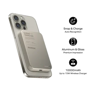 پاوربانک وایرلس مگسیف Momax Q MAG X1 IP117A 10000mAh